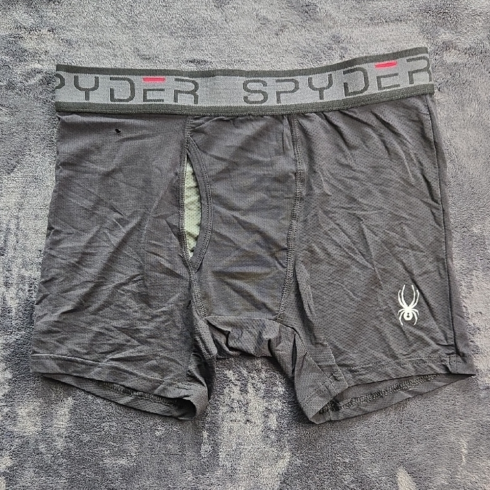 Spyder Black Boxer Briefs Performance Fit